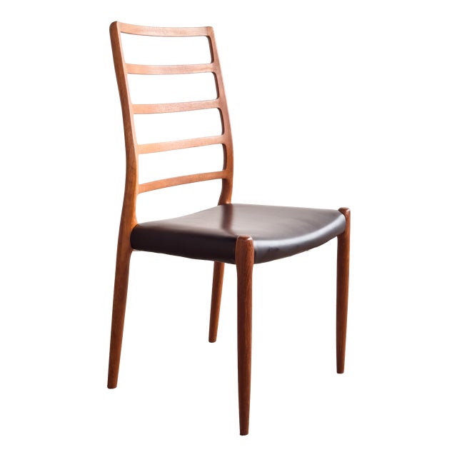 Model 82 Embassy Chair in Teak and Leather by Niels Otto Møller for J.L. Moller For Sale