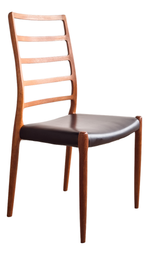 Model 82 Embassy Chair in Teak and Leather by Niels Otto Møller for J.L. Moller