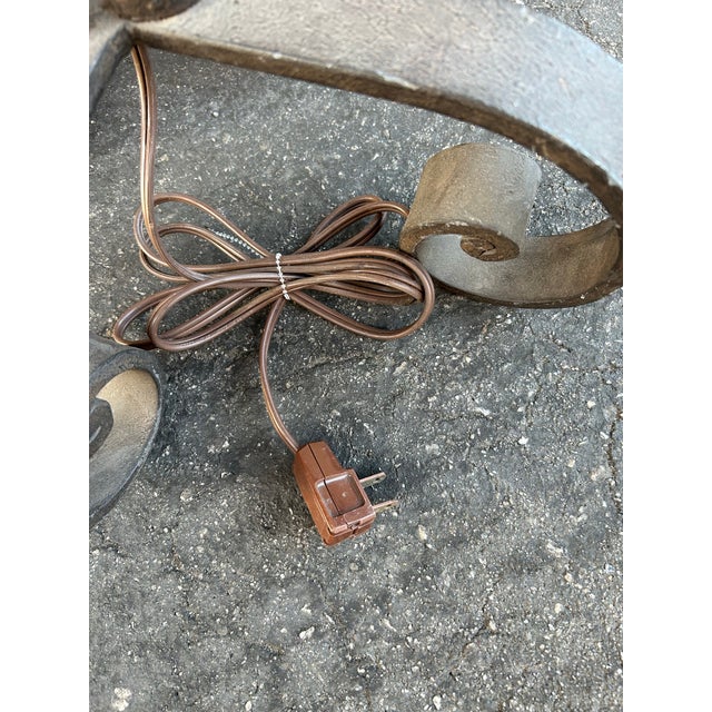 Bamboo and Wrought Iron Floor Lamp For Sale - Image 12 of 12