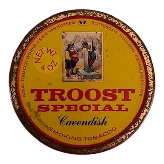 Vintage Troost Cavendish Smoking Tobacco Tin For Sale