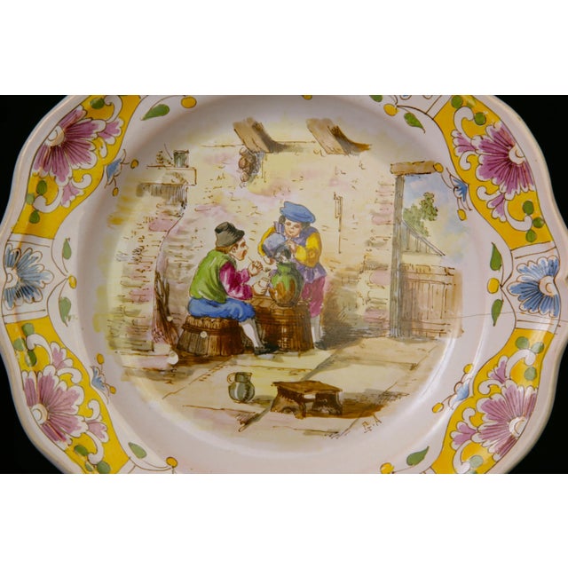 Farmhouse 19thC. Lille Faience Plate, France For Sale - Image 3 of 7