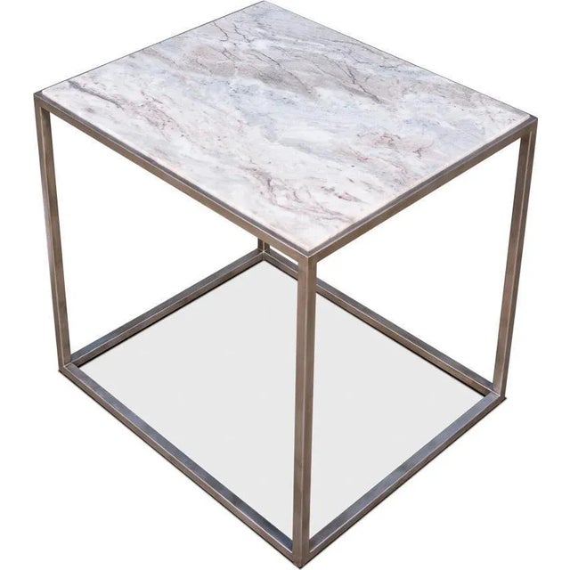 Not Yet Made - Made To Order Sarreid Ltd. Contemporary Cube Side Table For Sale - Image 5 of 6