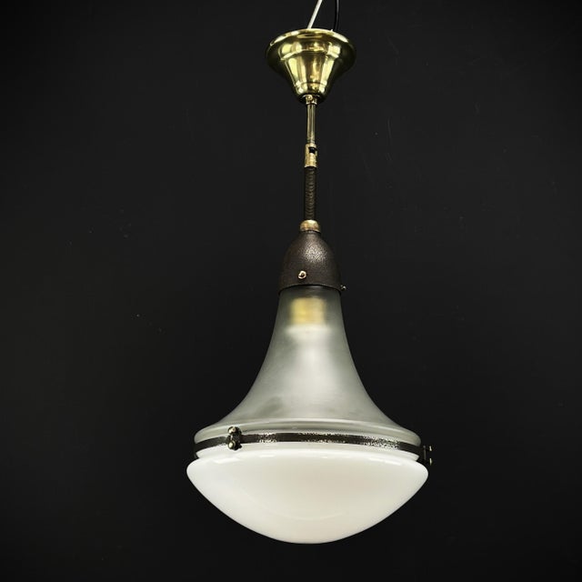 Bauhaus "luzette" hanging lamp by peter behrens for siemens-schuckert werke lampe, 1920s this hanging lamp by peter...