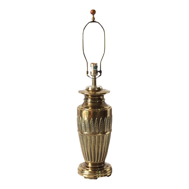 1980s Brass Feather Lamp For Sale