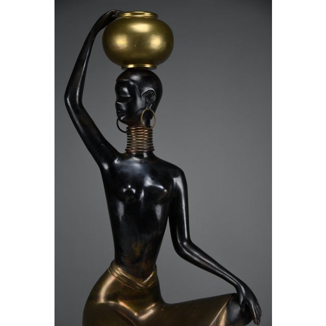 Ndebele Artist, Water Bearer Sculpture, 1960, Brass & Copper For Sale - Image 6 of 18