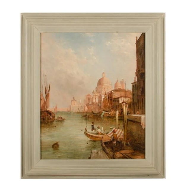Late 19th Century "S. Maria Della Salute, Venice" Oil Painting by Alfred Pollentine, Framed For Sale - Image 12 of 12