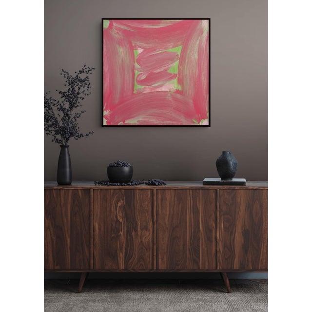 Abstract Contemporary Abstract Oil on Canvas "Amaryllis" by Anne Russinof For Sale - Image 3 of 4