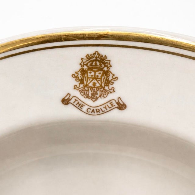 Mid-Century Modern Vintage the Carlyle Hotel Nyc White Soup Bowl 9"d For Sale - Image 3 of 11