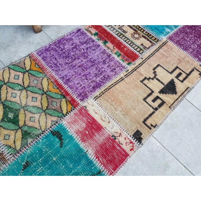 Vintage Turkish Oushak Runner Neutral Cotton Wool For Sale - Image 4 of 10