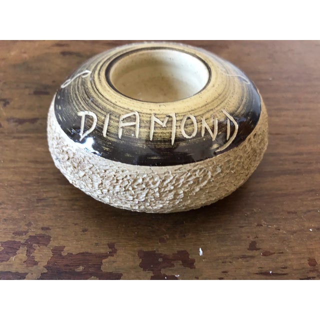 Late 19th/ early 20th c. English stoneware match striker from the "Double Diamond".