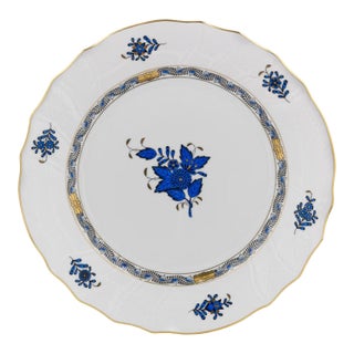 Herend Chinese Bouquet Black Sapphire Salad Plate - 7.5" For Sale
