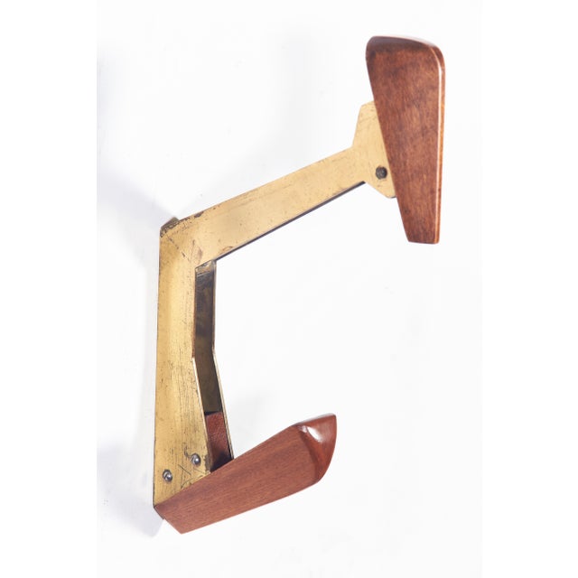 Brown Vintage Azucena Brass Coat Hangers, 1960s, Set of 6 For Sale - Image 8 of 12