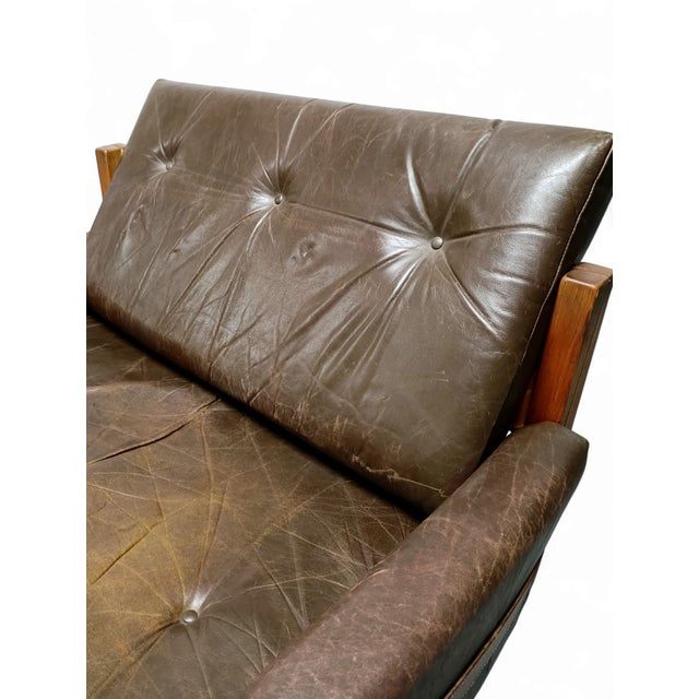 Wood Model S17Z Love Seat attributed to Pierre Chapo, France, 1960s For Sale - Image 7 of 12