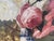 Still Life with Roses and Fruits, 1950s, Oil Painting on Canvas, Framed For Sale - Image 4 of 18