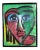 Contemporary Abstract Face Portrait Painting by Peter Keil, Framed For Sale