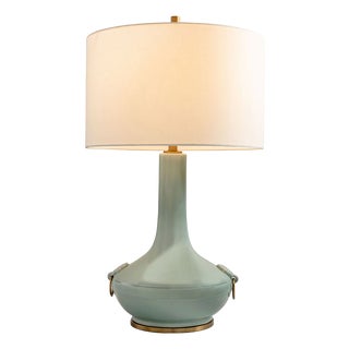Lotus Celadon Lamp For Sale