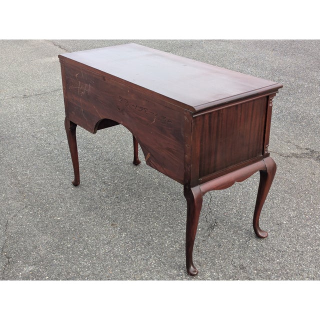 Brown Early 1900s Chippendale Mahogany Desk For Sale - Image 8 of 14
