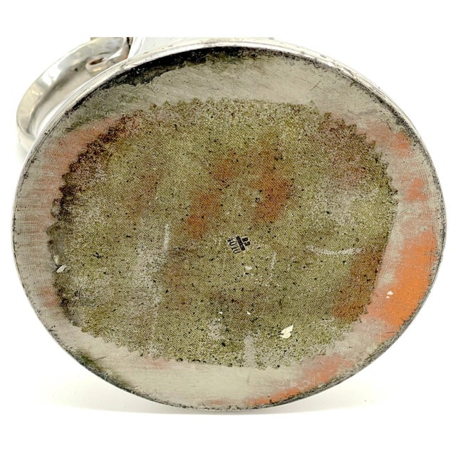 Art Nouveau Art Nouveau 'Wave' Motif Silver on Copper Flagon by Kayserzinn For Sale - Image 3 of 12