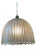 Gorgeous and well-made midcentury glass pendant lamp crafted from high-quality Italian glass with a richly textured dome...