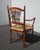 Set of Four Vintage Rustic French Country Rush Seat Wheat Sheaf Arm Chairs For Sale - Image 13 of 13