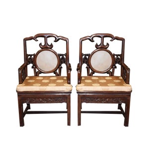 Set of 19th Century Chinese Armchairs in Hardwood For Sale