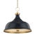 Hudson Valley Lighting Mark D. Sikes Painted No.1 3-Light Pendant, Aged Brass/Darkest Blue For Sale