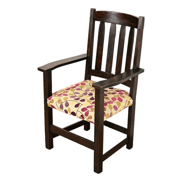 Limbert Antique Mission Oak Arts & Crafts Armchair, Circa 1910 For Sale