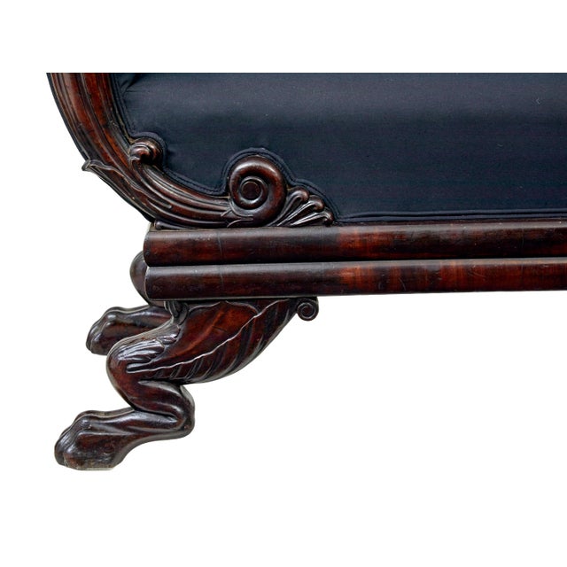 Early 19th Century Antique William IV Carved Mahogany Chaise Longue, 1835 For Sale - Image 5 of 11