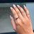Impressionist 14k White Gold Natural Mozambique Ruby Chic Signet Ring Size 5.5 For Sale - Image 3 of 16