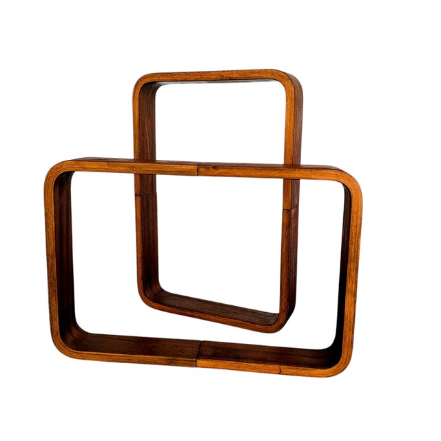 Czech Decorative Shelves by Ludvik Volak for Drevopodnik Holesov, 1960s, Set of 2 For Sale - Image 17 of 17