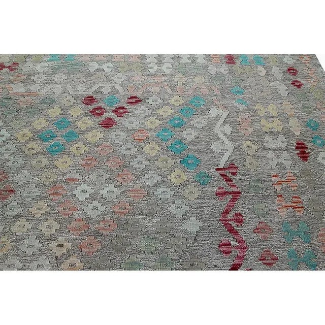 2010s Traditional Handwoven Geometric Swedish Flatweave Rug-8'1" X 9'10" For Sale - Image 5 of 12