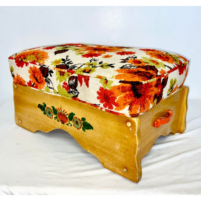 We have here an ottoman footstool from the 1930s. It’s in the Monterey Firniture style. Monterey refers to several...