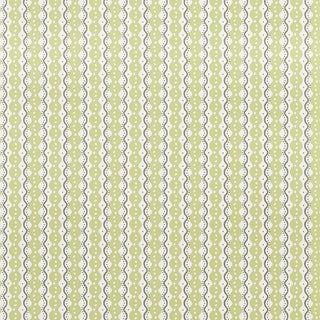 Sample - Schumacher x Neisha Crosland Centipede Stripe Wallpaper in Pea For Sale