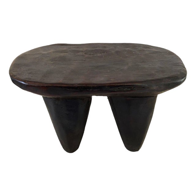 African Senufo Wood Kids Milk Stool I . Coast 10.75 " W For Sale