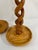 Mid 20th Century Vintage English Oak Open Barley Twist Candlesticks - A Pair For Sale - Image 5 of 15