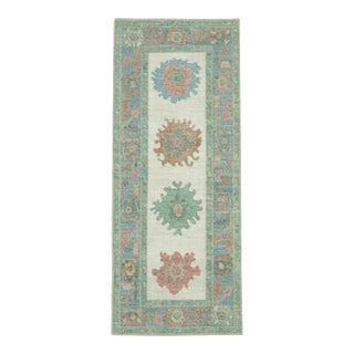 Turkish Oushak Runner Rug 2'8" x 6'6" #17486 For Sale
