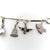 Silver 1920s Art Deco 14k Gold and Platinum Diamond and Gem Set Charm Bracelet For Sale - Image 8 of 12