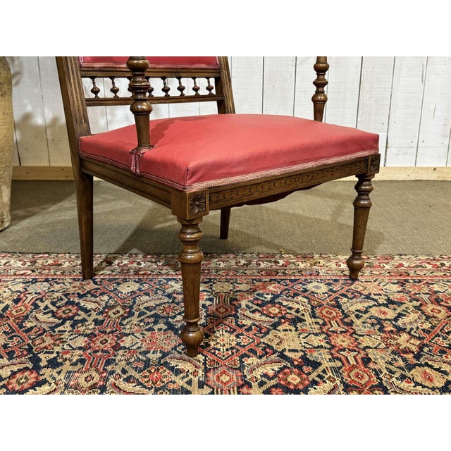 Set of Breton Armchair and Ottoman, 1930s For Sale - Image 4 of 16