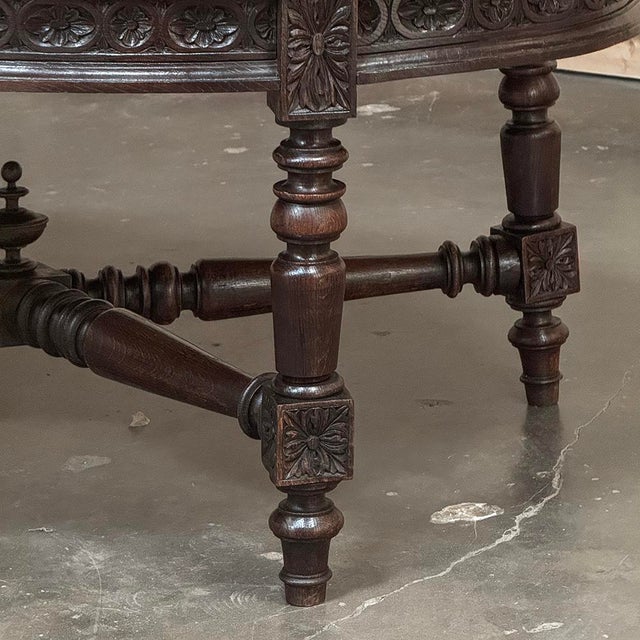 Burnt Umber 19th Century French Louis XVI Oval Coffee Table For Sale - Image 8 of 12