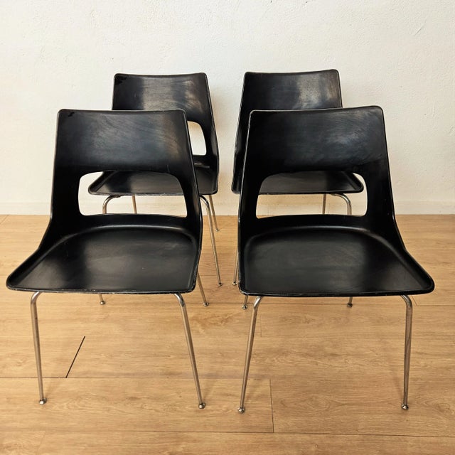 Mid-Century Dining Chairs by Kay Korbing for Fibrex, 1960s, Set of 4 For Sale - Image 14 of 15
