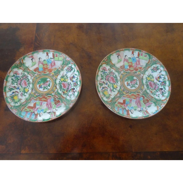 Very well paint set of plates from the early 19th century. See our other listing for another pair of plates very similar...