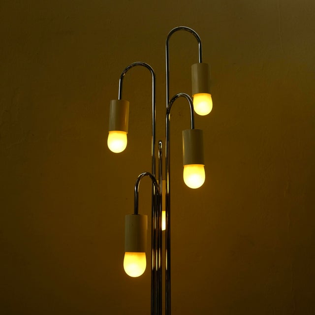 Waterfall Floor Lamp by Robert Sonnemann, 1960s For Sale - Image 11 of 18