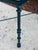 Verdigris Pair of Giacometti Style Wrought Iron Verdigris Finish Glass Top Side Table For Sale - Image 8 of 12