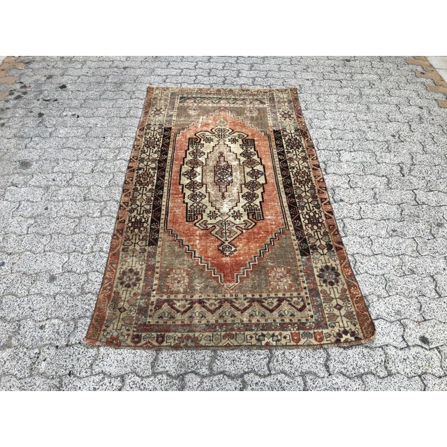 Vintage Decorative Turkish Area Rug 3 8x6 5 Chairish