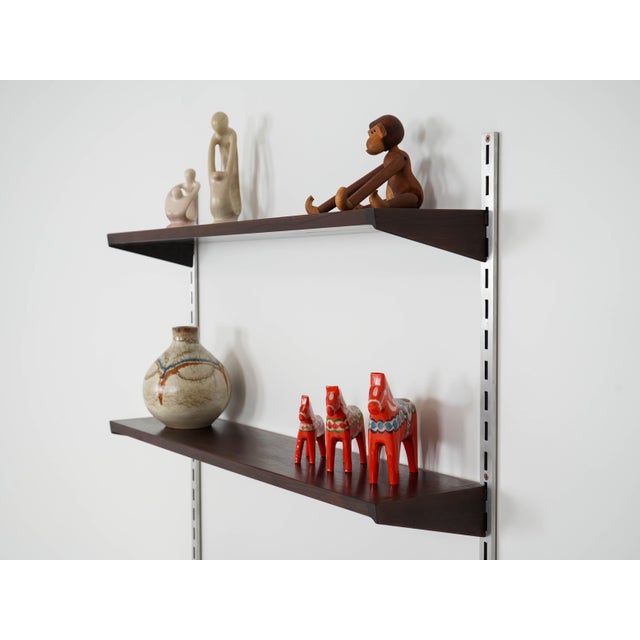 Brown Danish Rosewood Modular Shelving Unit from Kai Kristiansen, 1960s For Sale - Image 8 of 18