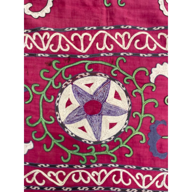 Antique Central Asian Suzani For Sale - Image 10 of 12