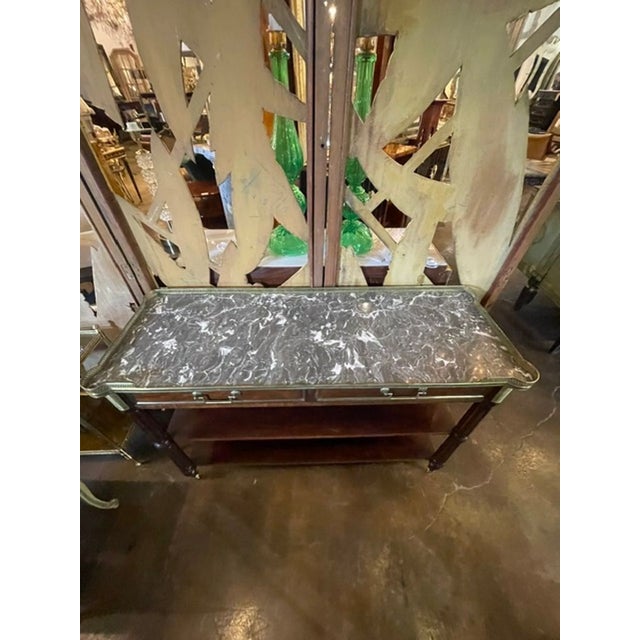 French Jansen Design Mahogany Serving Table For Sale In Dallas - Image 6 of 9