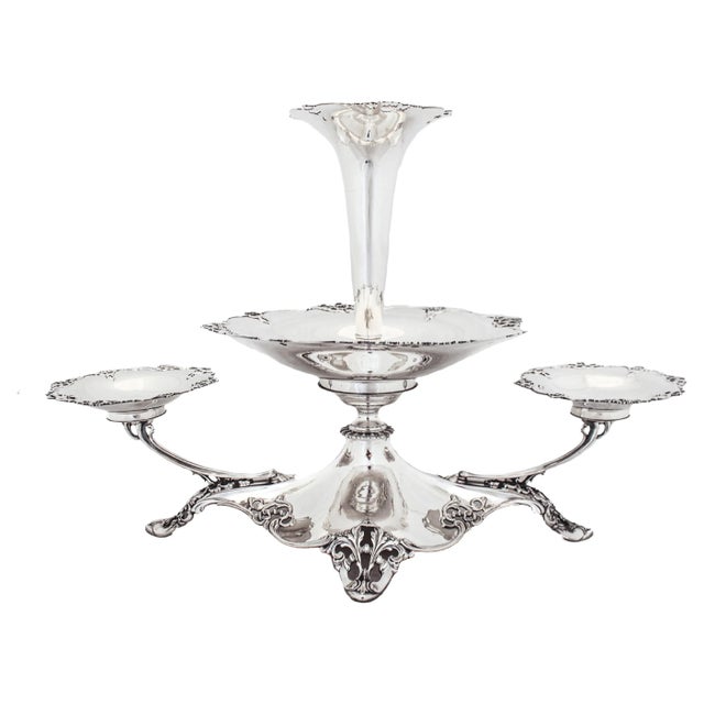 Sterling Silver Epergne, England 1894 For Sale - Image 9 of 9