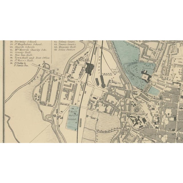 Black Map of Cambridge and Oxford with Victorian University City Plans, 1885 For Sale - Image 8 of 11