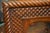 American Vintage Wood Rectangle Mantel / Wall Mirror W/ Lattice Look & Rope Twist Frame For Sale - Image 3 of 12